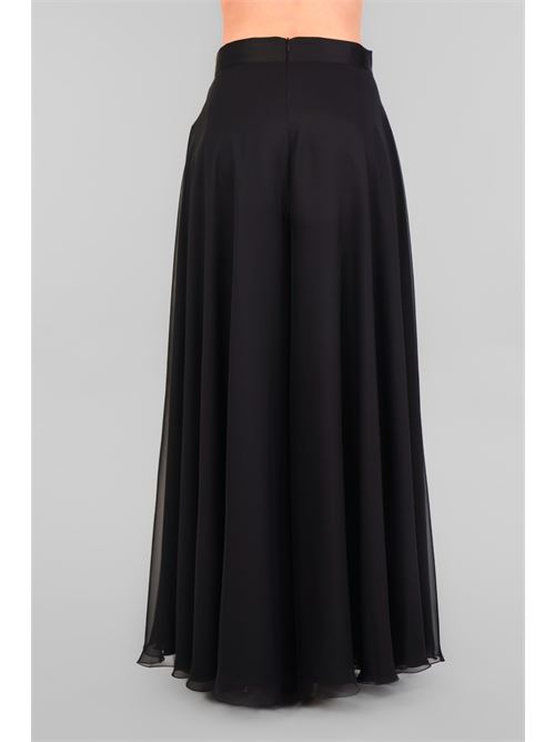 Pantalone in chiffon doppiato D'Andrea collection | 25045NERO